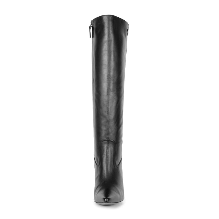 Botas hasta la rodilla con tacón alto (modelo 301) cuero lacado oxblood