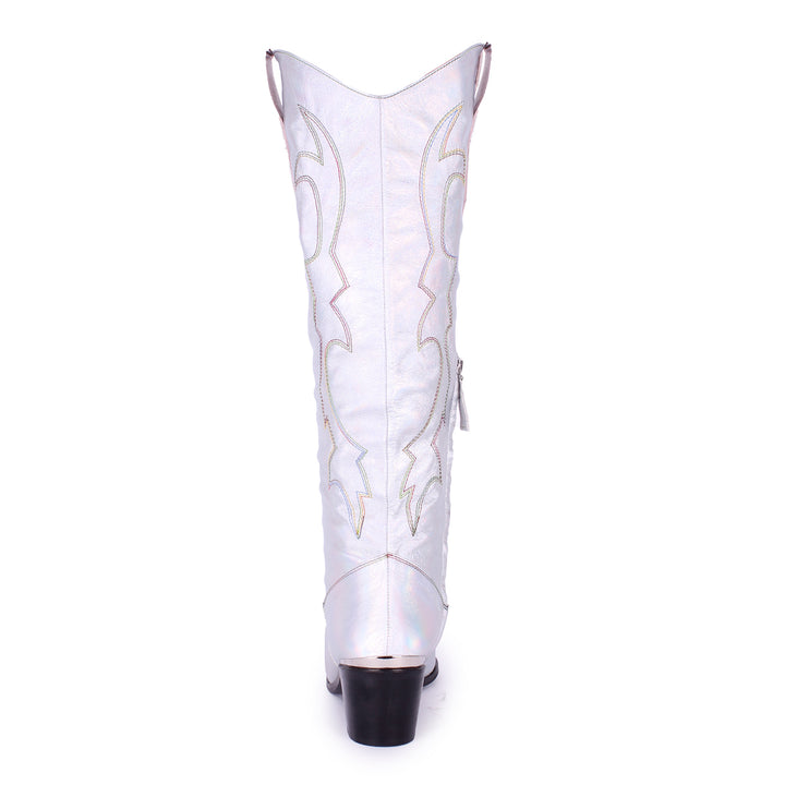 Botas vaqueras hasta la rodilla PRIDE EDITION (modelo 480) cuero plata