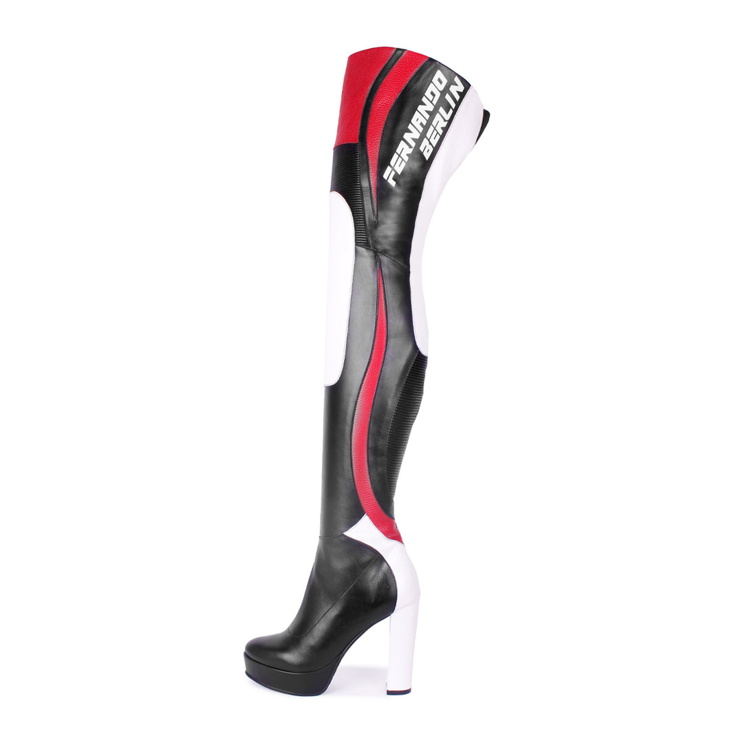 Botas Racer hasta el muslo (modelo 617) de cuero