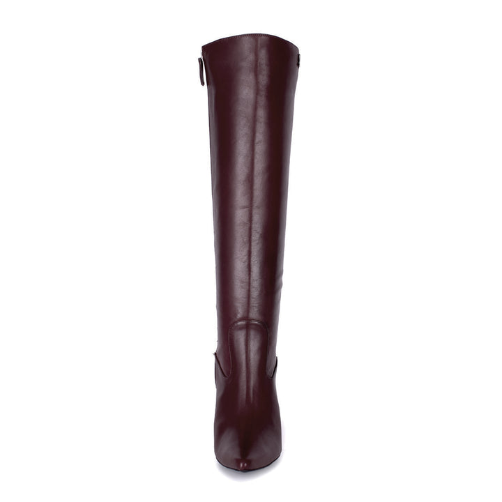 Botas hasta la rodilla con tacón alto (modelo 301) cuero Oxblood