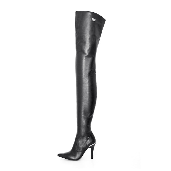 Cuissardes à talons très longs (modèle 106) en cuir camel