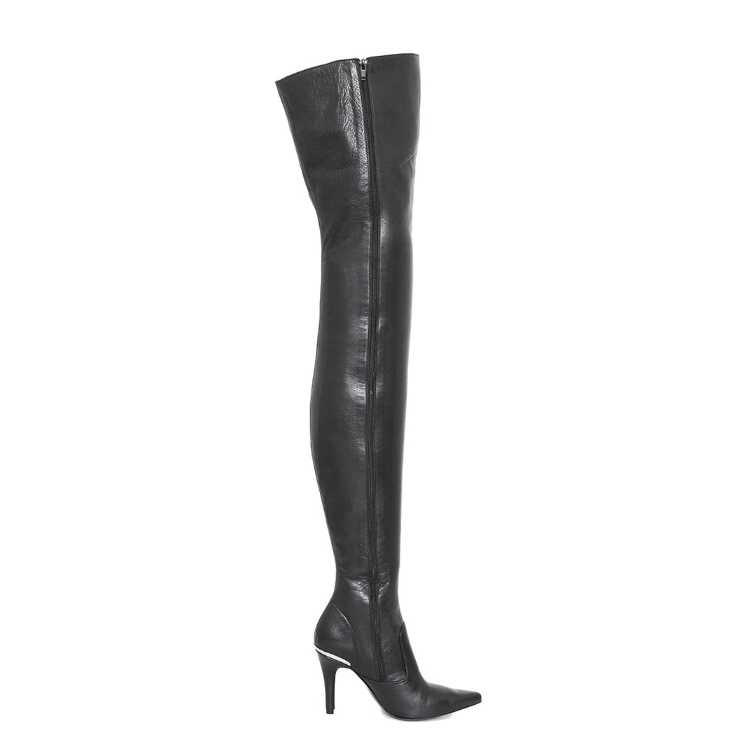 Cuissardes à talons très longs (modèle 106) en cuir camel