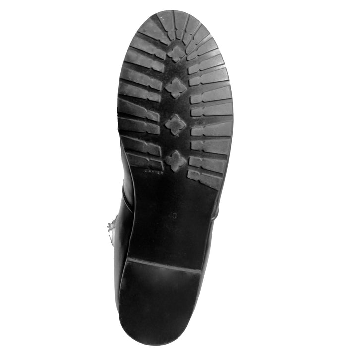 Cuissardes ultra plates à laçage (modèle 108) cuir noir