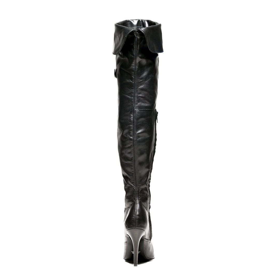 Cuissardes classiques à revers (modèle 111) cuir noir