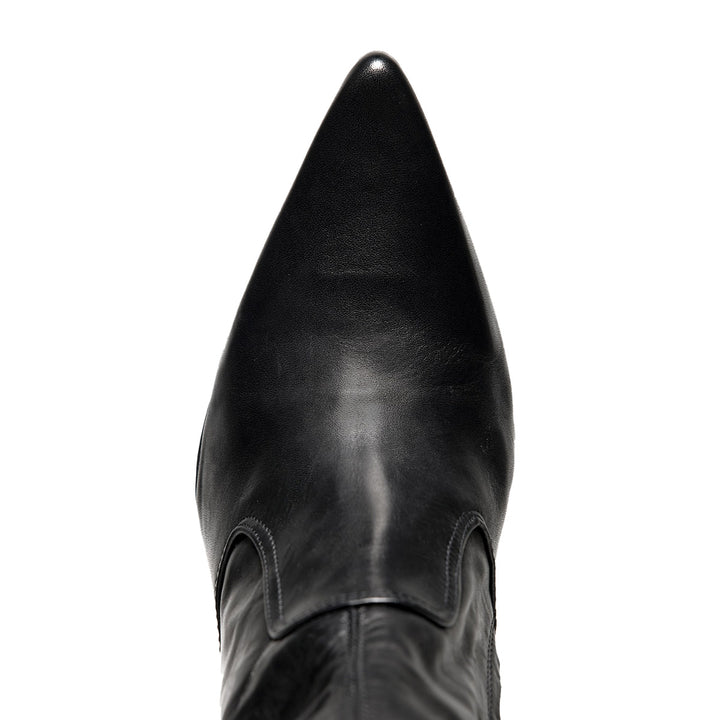 Cuissardes classiques à revers (modèle 111) cuir noir