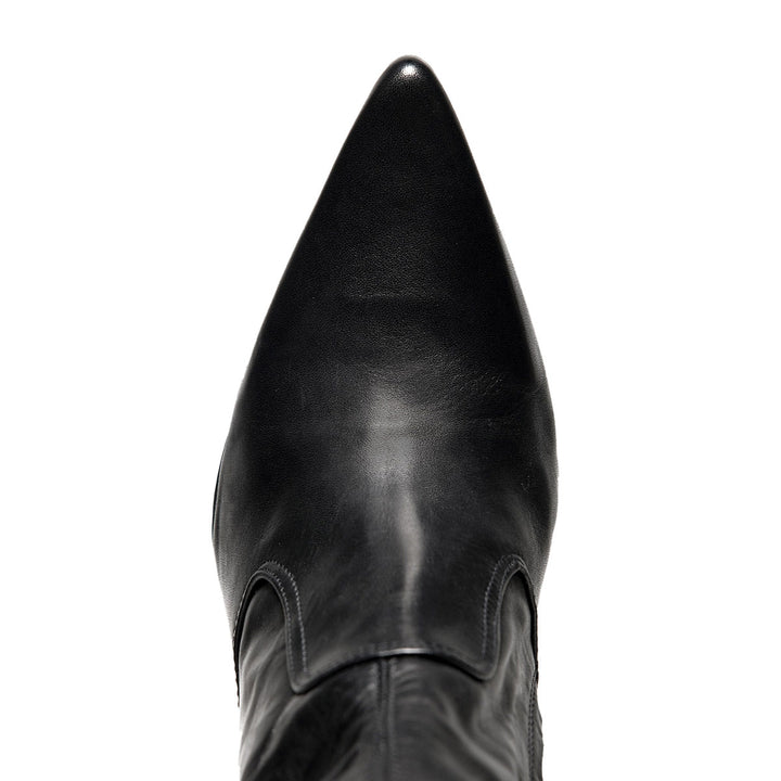 Cuissardes classiques à revers (modèle 111) en cuir ivoire