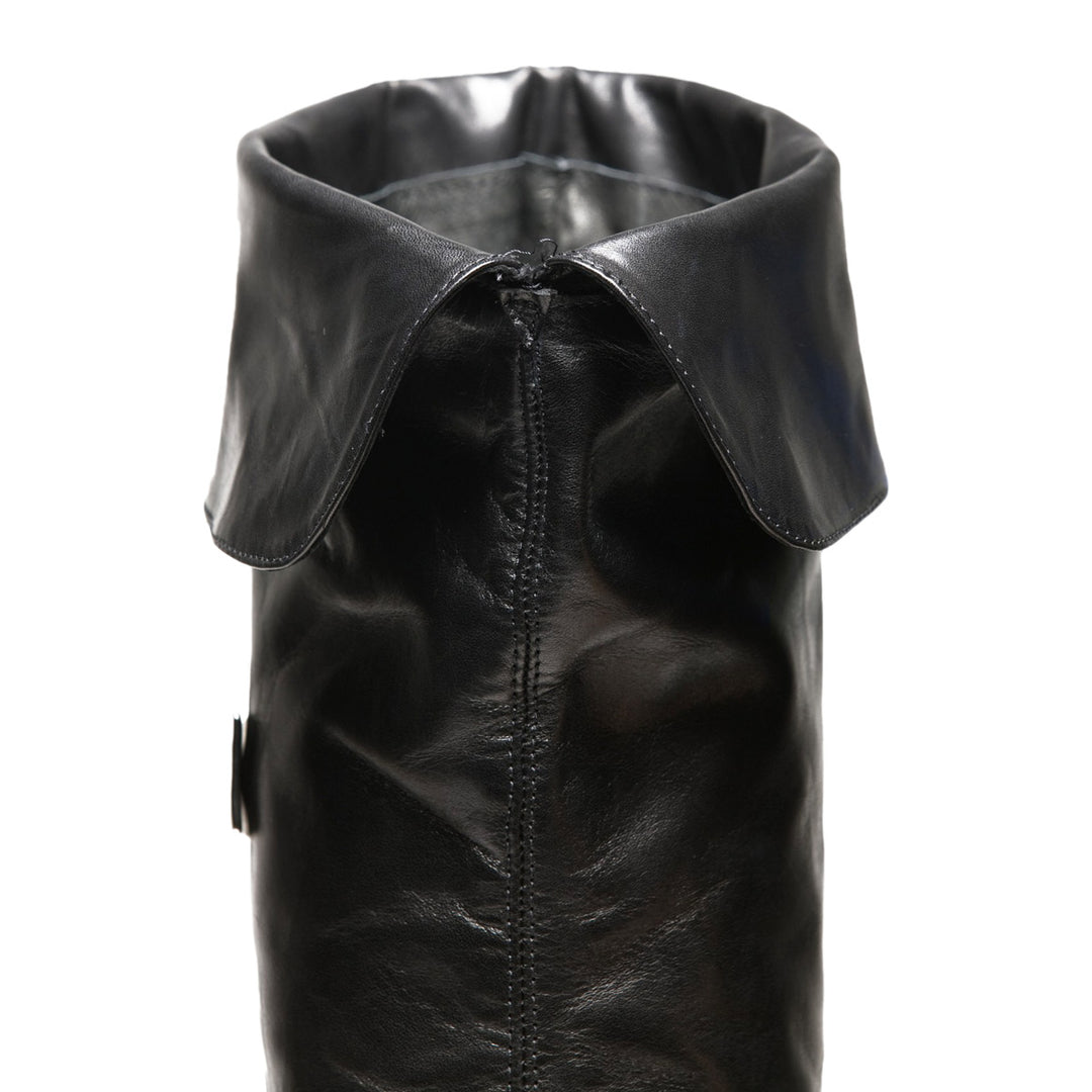 Cuissardes classiques à revers (modèle 111) cuir noir