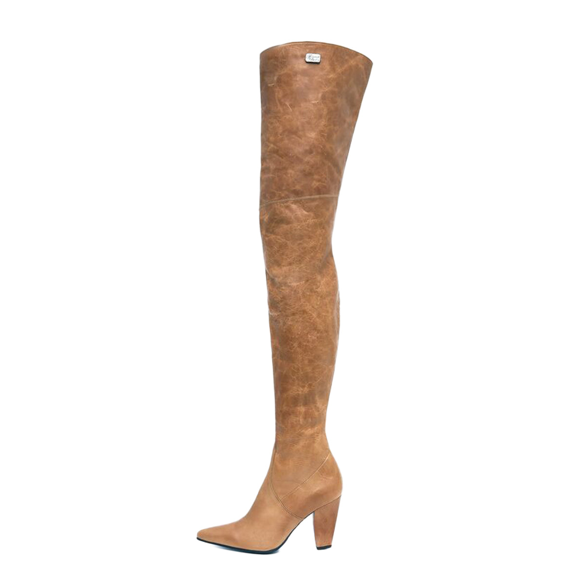 High Boot Block Contents Crotch high boots block heel (model 112) leather camel – Fernando Berlin