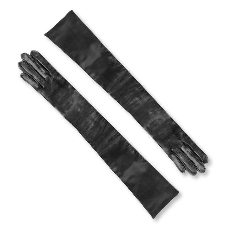 Opera gloves elbow length (model 202) leather red