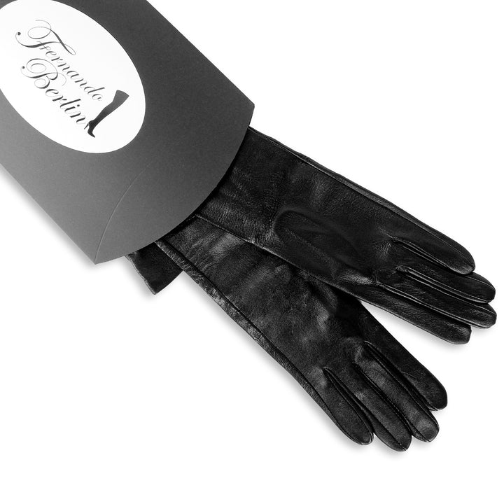 Opera gloves elbow length (model 202) leather red