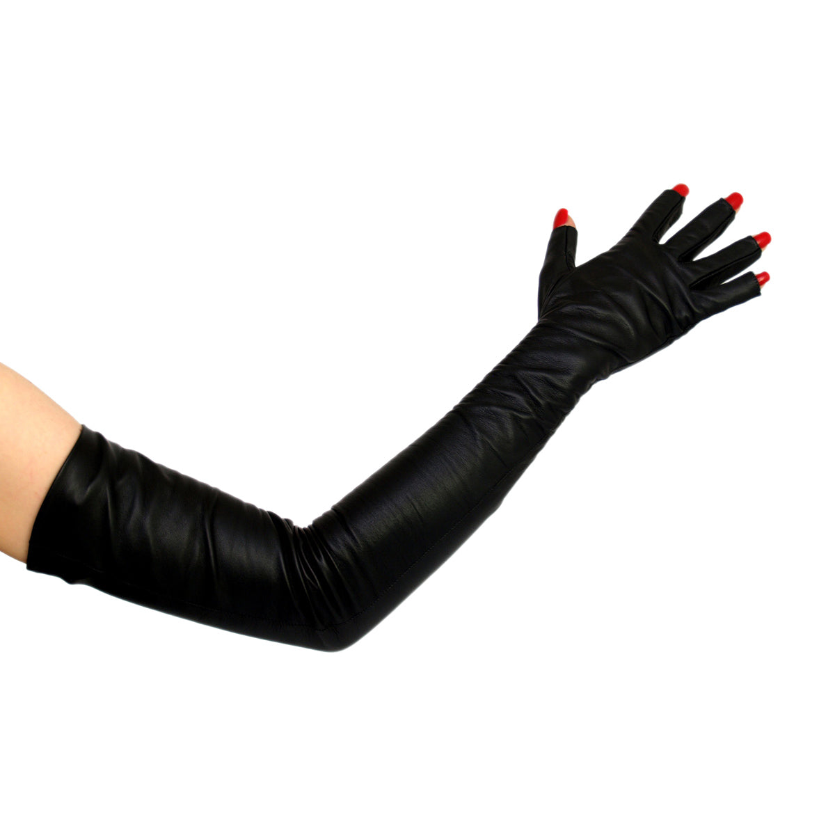 Opera gloves tipless (model 206) leather red – Fernando Berlin