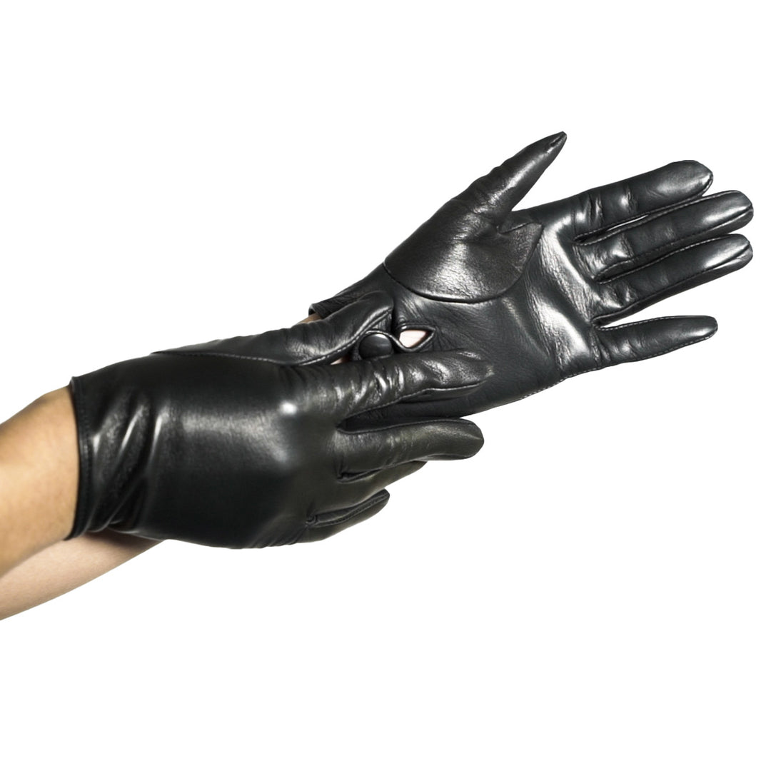 leder für handschuhe Kurze Handschuhe aus Leder mit Knopf (Modell 210) Leder rot – Fernando Berlin