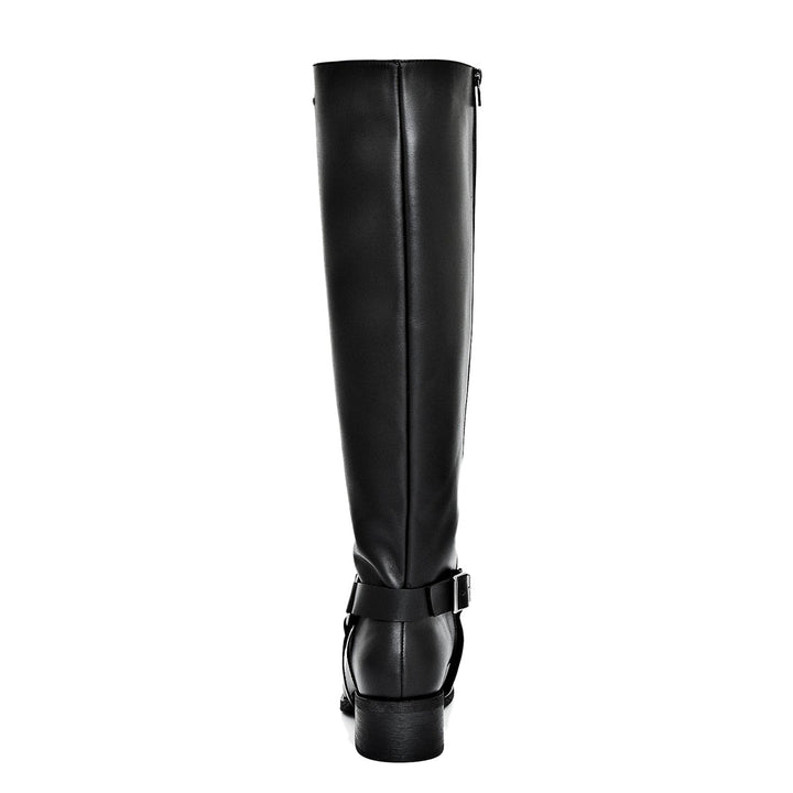 Bottines motardes hauteur genou homme (modèle 305) cuir camel