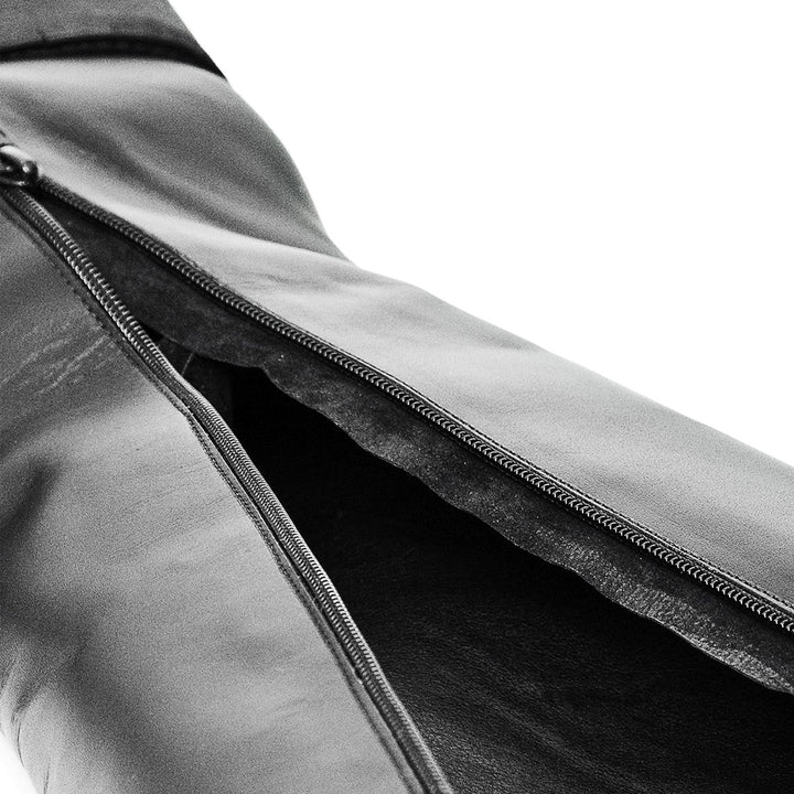 Bottes motardes hauteur genoux pour hommes (modèle 305) cuir marron