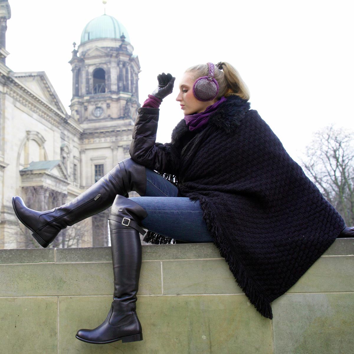 Ladies flat over the knee boots hot sale