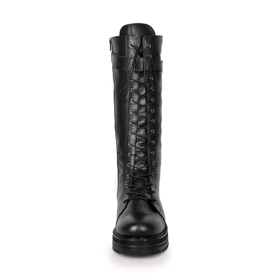 Bottines de style combat/gothique (modèle 370) vinyle rouge