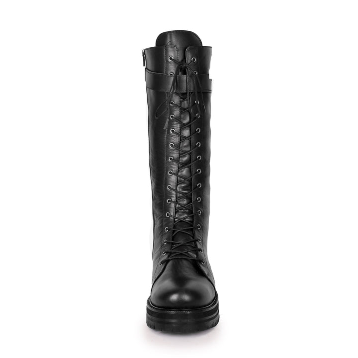 Bottines de style combat/gothique (modèle 370) vinyle rouge
