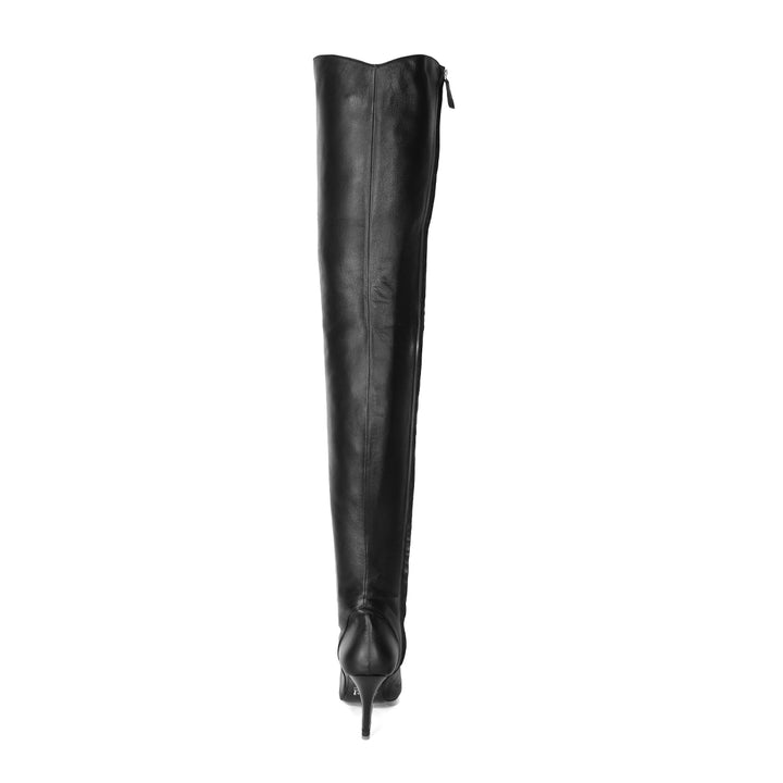 Lange Overkneestiefel mit High Heels (Modell 504) Leder schwarz