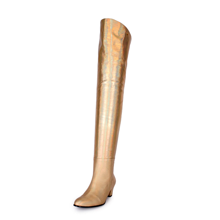 Over-the-knee boots "Frédérique Bel" (model 595) leather gold 