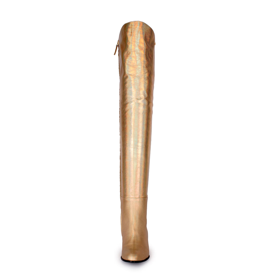 Over-the-knee boots "Frédérique Bel" (model 595) leather gold 