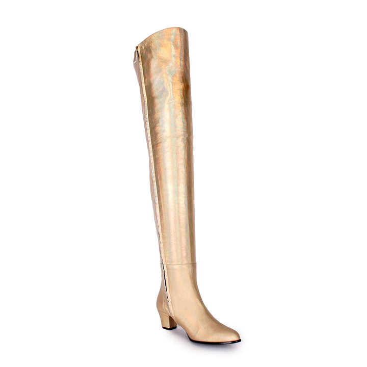 Over-the-knee boots "Frédérique Bel" (model 595) leather gold 