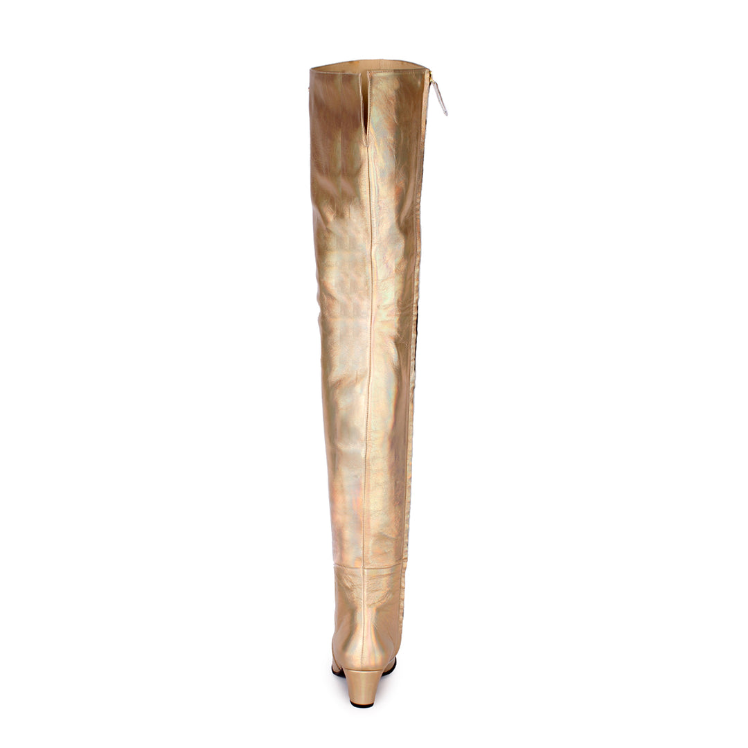 Over-the-knee boots "Frédérique Bel" (model 595) leather gold 
