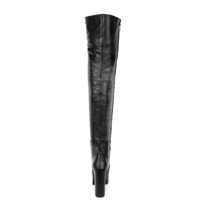 Overkneestiefel 70er Style (Modell 607) Leder schwarz