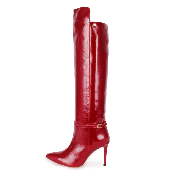 Bottes en cuir poli (modèle 740) cuir blanc