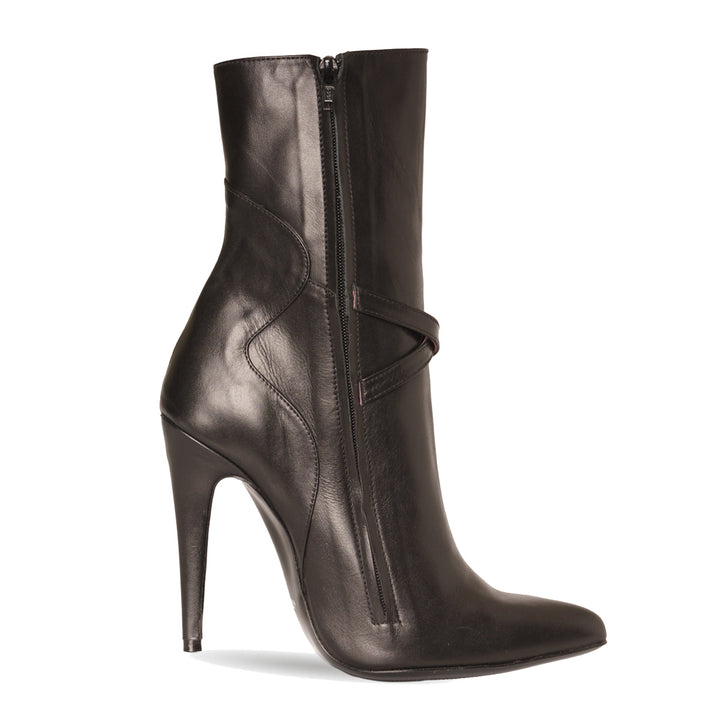 Bottines à brides (modèle 810) vinyle blanc
