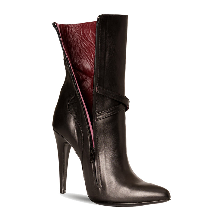 Bottines à brides (modèle 810) vinyle blanc