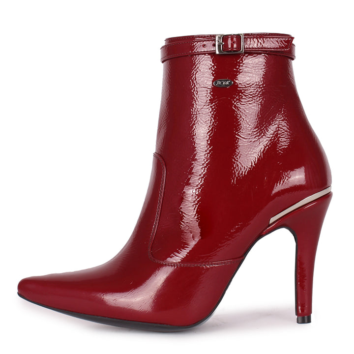 Stiefelette mit schmalem Riemchen (Modell 811) Lackleder oxblood