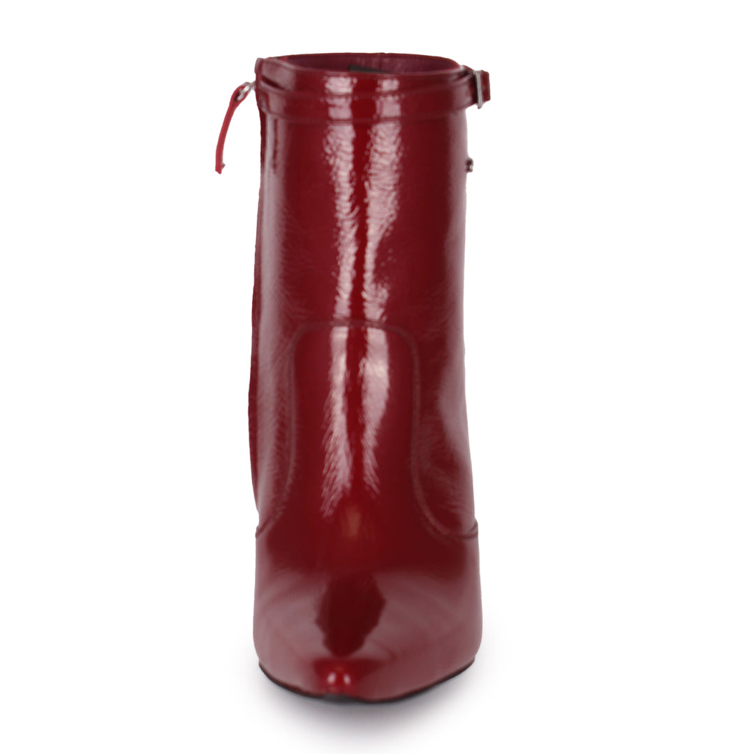 Stiefelette mit schmalem Riemchen (Modell 811) Lackleder oxblood