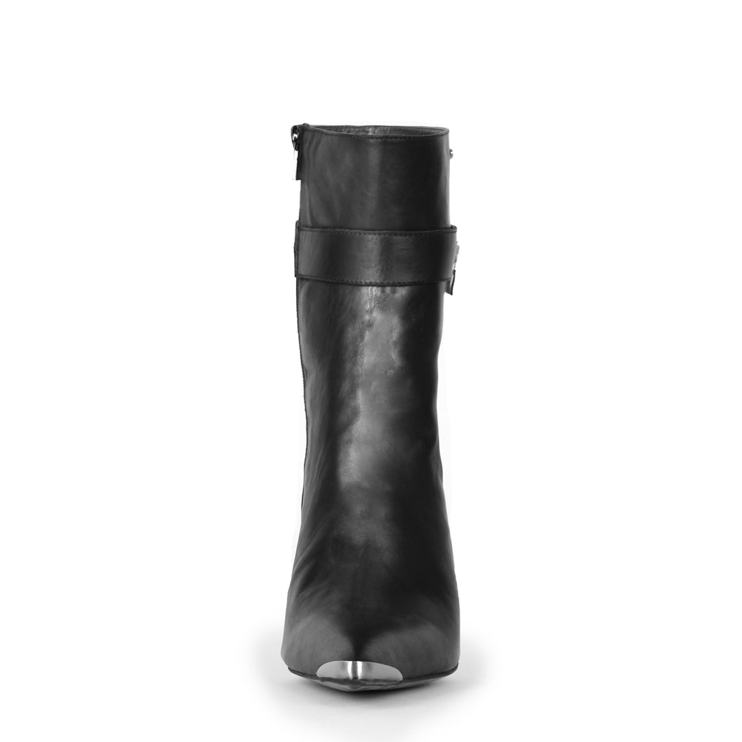 Stiefelette mit Metallspitze (Modell 860) Leder schwarz