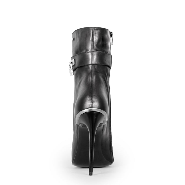 Stiefelette mit Metallspitze (Modell 860) Leder schwarz