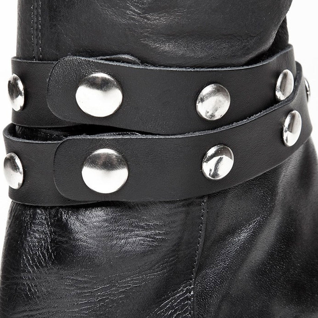 Braceletes de bottes doubles avec rivets et bouton (P2)