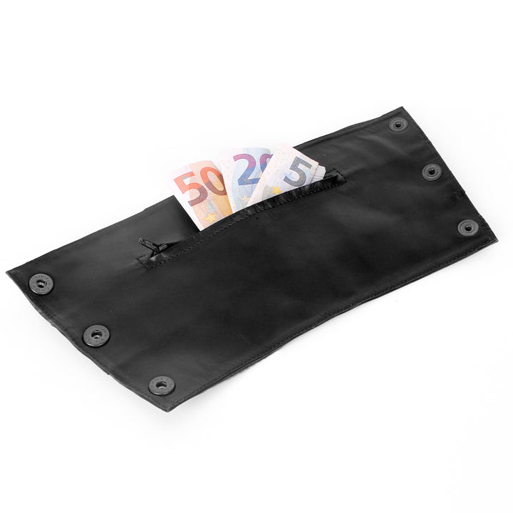 Long cuff wallet with rivets