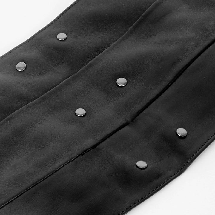 Long cuff wallet with rivets