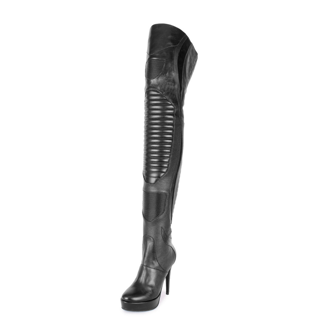 Evil Racer Boots thigh high (model 619) leather