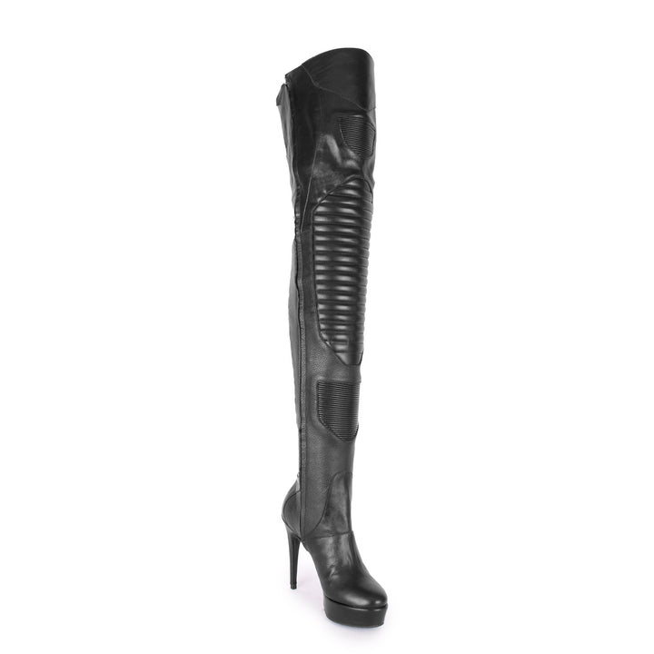 Evil Racer Boots thigh high (model 619) leather