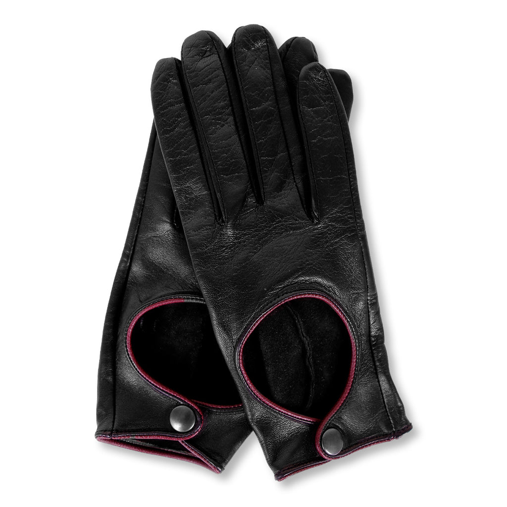handschuhe mit löchern Kurze Autofahrer Handschuhe mit Druckknopf (Modell 212) Leder bicolor –  Fernando Berlin