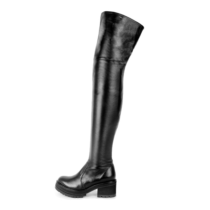 Cuissardes épaisses (modèle 570) cuir noir