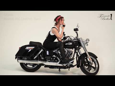 Bottes motard cuissardes (modèle 105) cuir noir