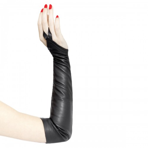 Handless leather gloves upper arm length made-to-measure (Model 207)