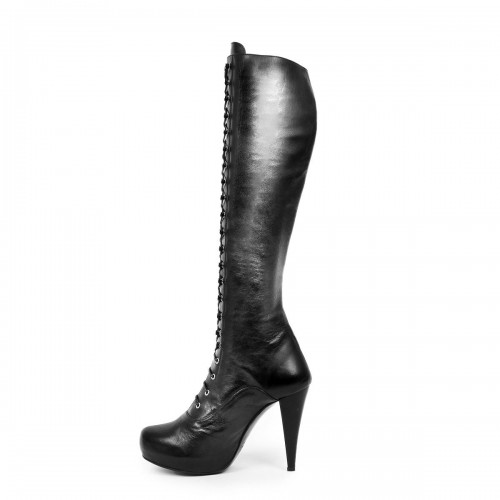 Kneehigh boots high heel platform hook lacing standard size (model 706)