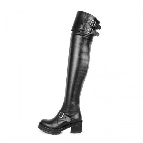 Over-the-knee boots with monk strap (Model 770)