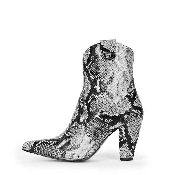 Booties block heels western style (Model 812)