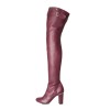 Boots thigh high block heel strap made-to-measure (Model 118)