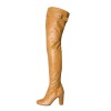 Boots thigh high block heel strap made-to-measure (Model 118)