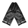Short leather gloves with Swarovski® crystals standard size (Model 211)