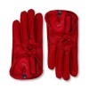 Short leather gloves with bow standard size (Model 213)